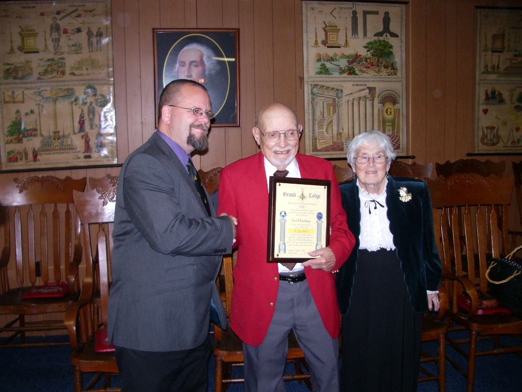 Paul Kaufman receiving 50yr award